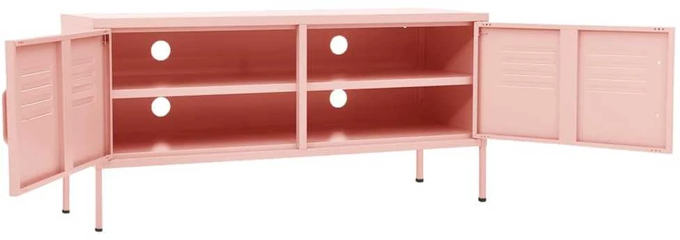 TV staliukas Televizoriaus spintelė, rožinė, 105x35x50cm, plienas