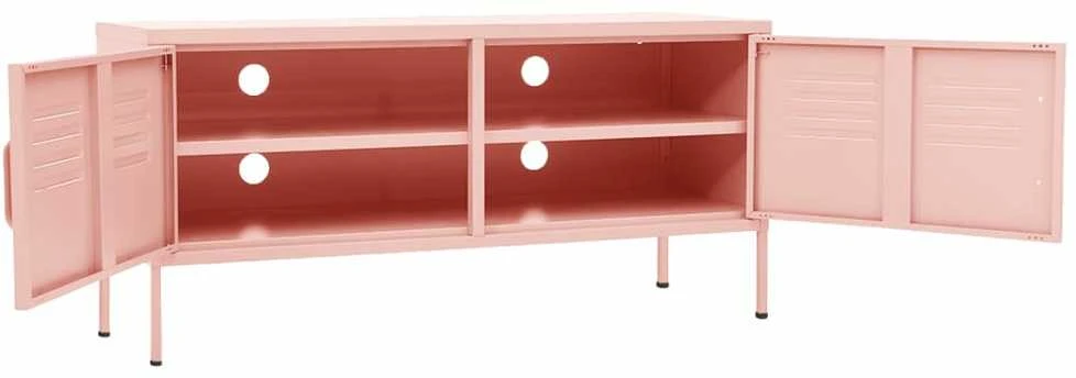 TV staliukas Televizoriaus spintelė, rožinė, 105x35x50cm, plienas