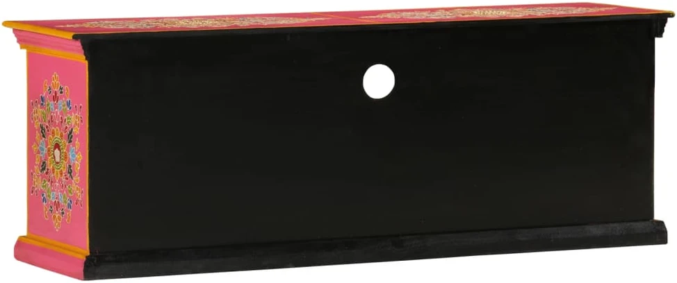 TV staliukas Televizoriaus spintelė, rožinė, 110x30x40cm, mango masyvas