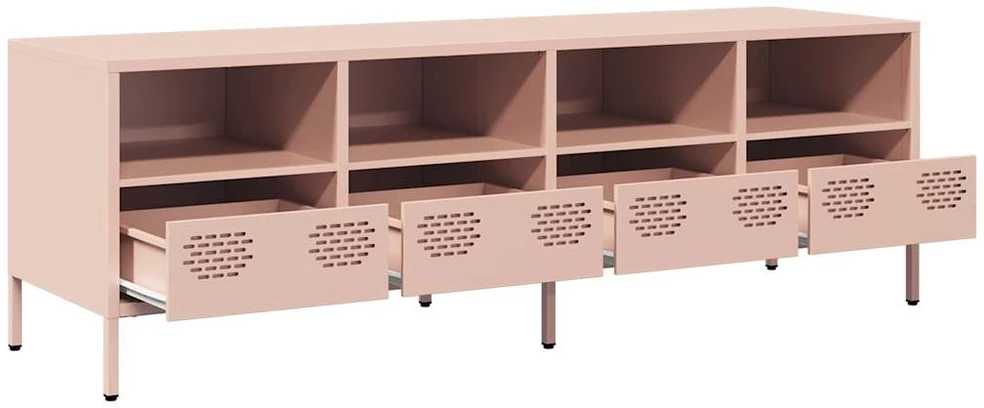 TV staliukas Televizoriaus spintelė, rožinė, 135x39x43,5cm, plienas