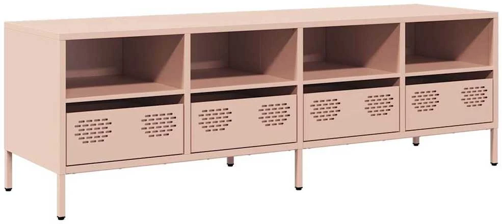 TV staliukas Televizoriaus spintelė, rožinė, 135x39x43,5cm, plienas