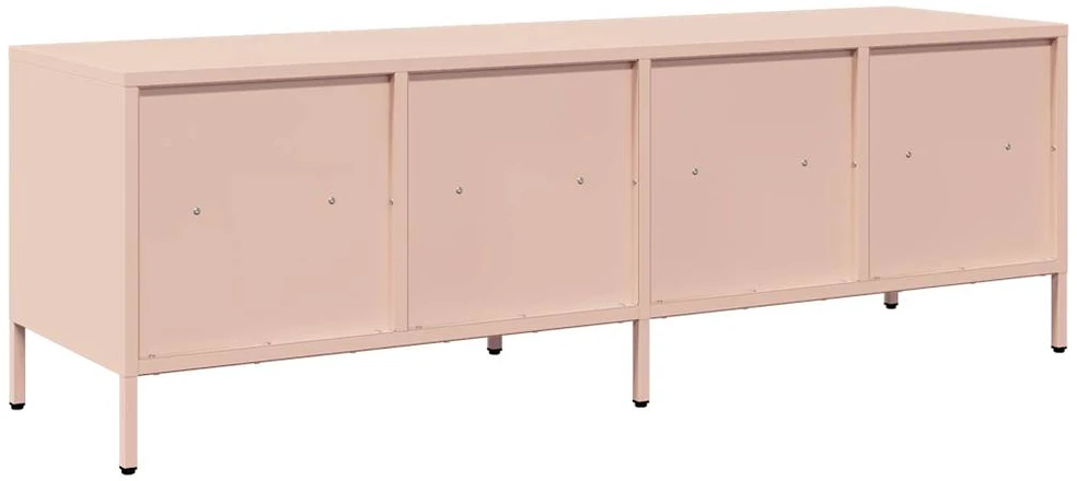 TV staliukas Televizoriaus spintelė, rožinė, 135x39x43,5cm, plienas
