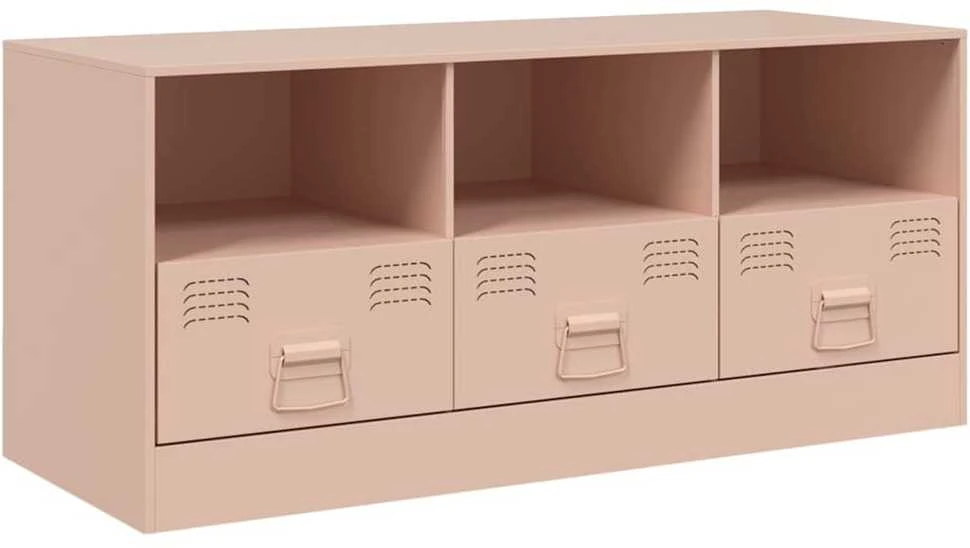 TV staliukas Televizoriaus spintelė, rožinės spalvos, 99x39x44cm, plienas