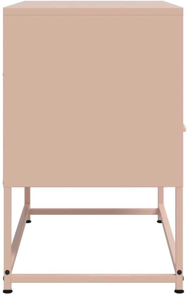 TV staliukas Televizoriaus spintelė, rožinės spalvos, 68x39x60,5cm, plienas