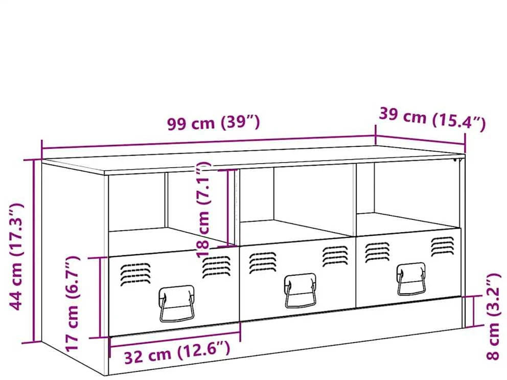 TV staliukas Televizoriaus spintelė, rožinės spalvos, 99x39x44cm, plienas