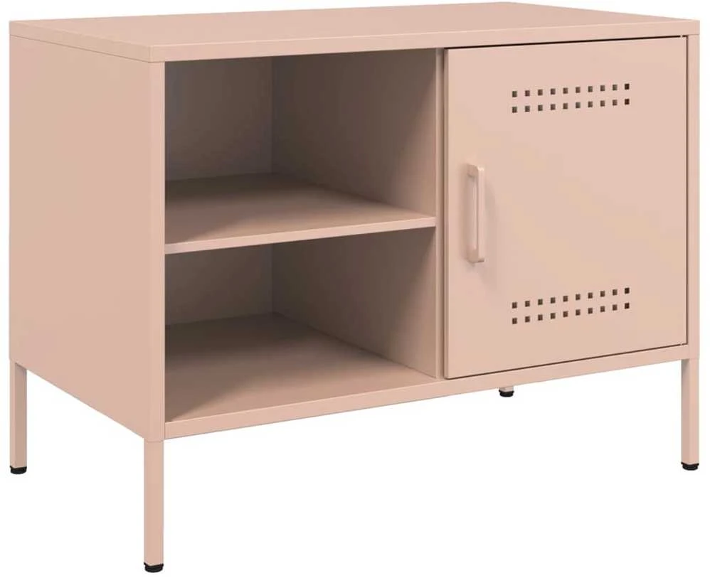 TV staliukas Televizoriaus spintelė, rožinės spalvos, 68x39x50,5cm, plienas