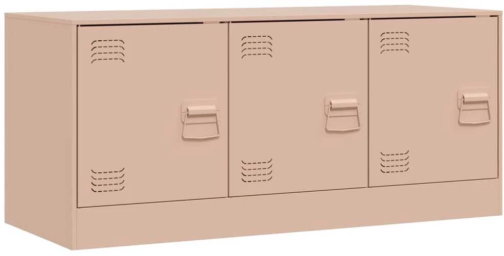 TV staliukas Televizoriaus spintelė, rožinės spalvos, 99x39x44cm, plienas