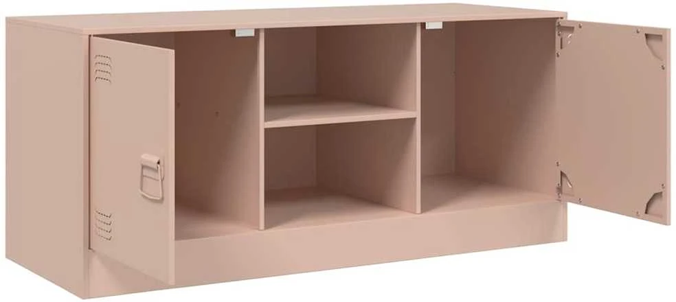 TV staliukas Televizoriaus spintelė, rožinės spalvos, 99x39x44cm, plienas
