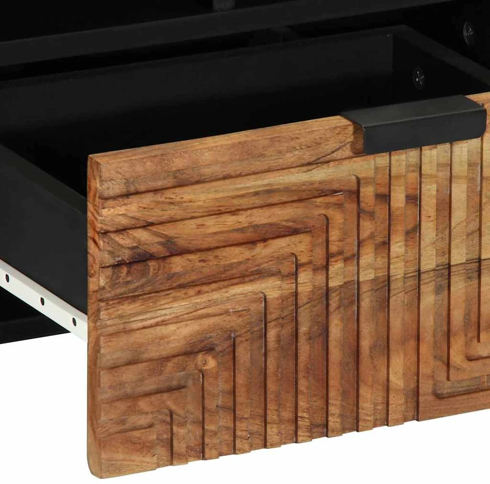 Televizoriaus spintelė Solid Acacia Wood 100 x 33 x 46 cm