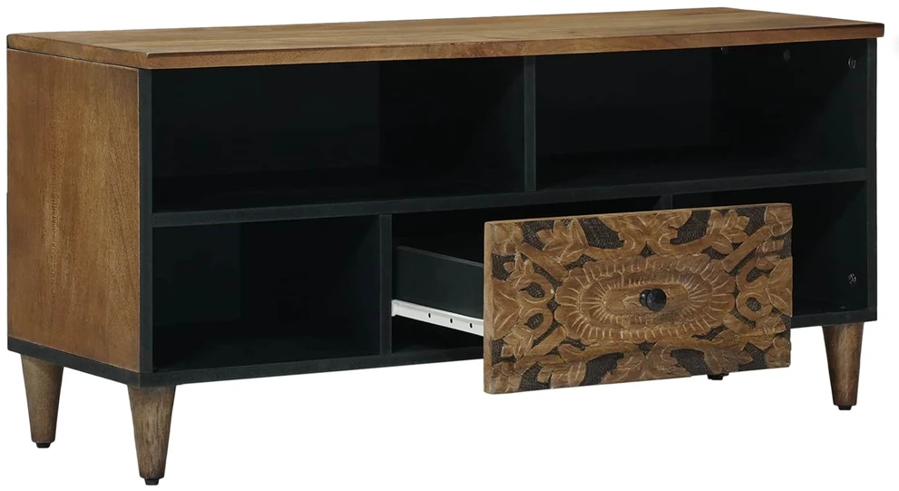 Televizoriaus spintelė Ruda 100 x 33 x 46 cm Kietas mango medis