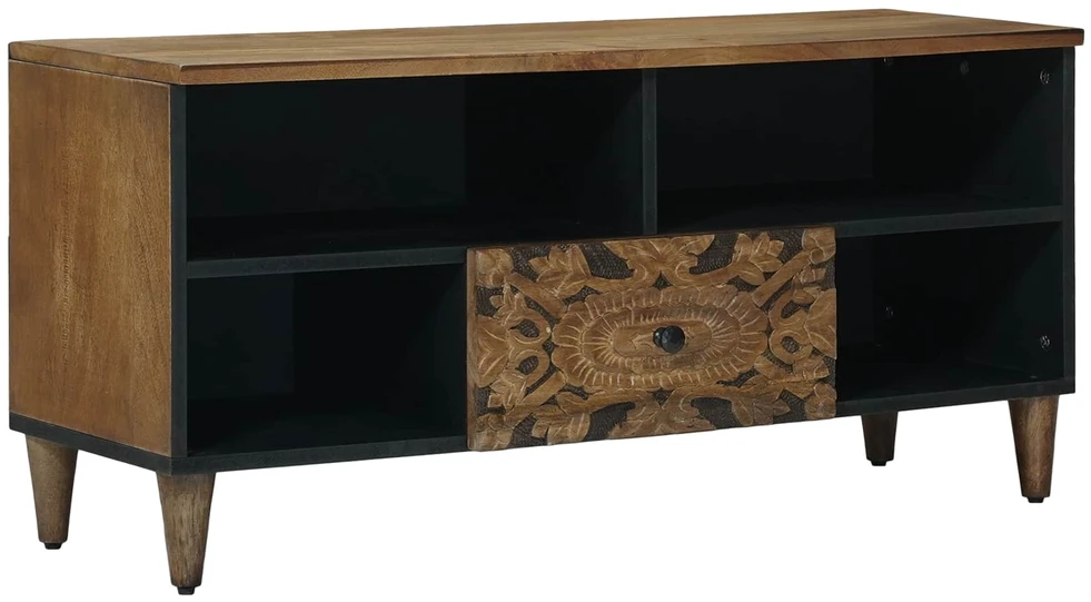 Televizoriaus spintelė Ruda 100 x 33 x 46 cm Kietas mango medis