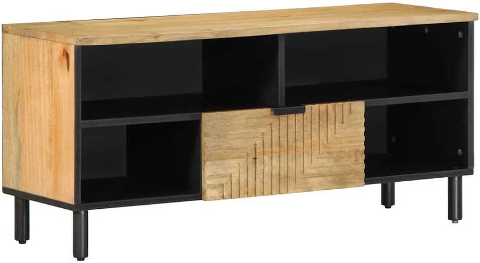 televizoriaus spintelė Ruda 100x33x46 cm Medžio masyvo Mango