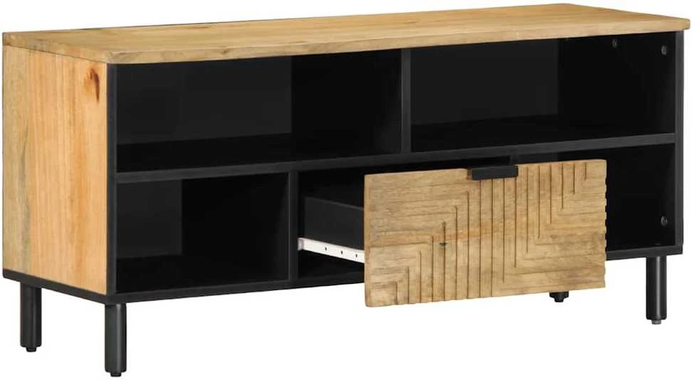 televizoriaus spintelė Ruda 100x33x46 cm Medžio masyvo Mango
