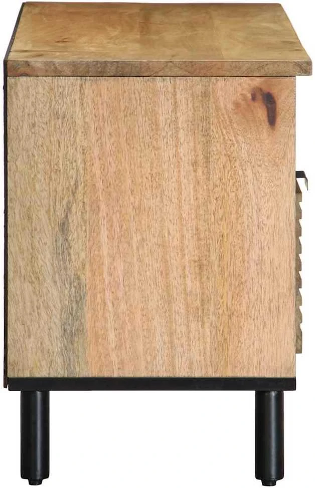 televizoriaus spintelė Ruda 100x33x46 cm Medžio masyvo Mango