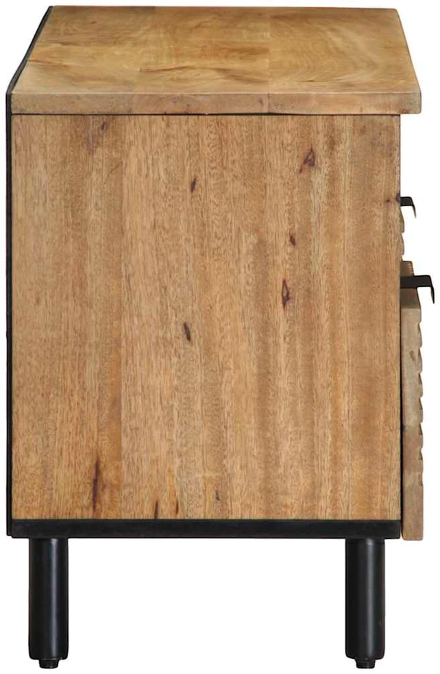 televizoriaus spintelė Ruda 100x33x46 cm Medžio masyvo Mango