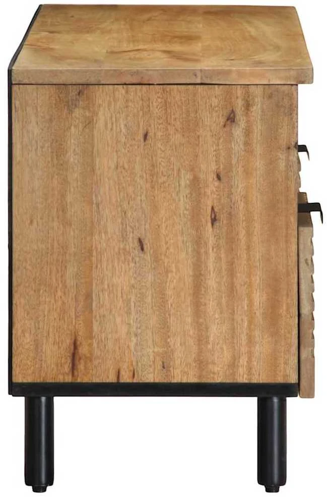 televizoriaus spintelė Ruda 100x33x46 cm Medžio masyvo Mango