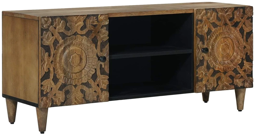 Televizoriaus spintelė Ruda 105 x 33 x 46 cm Kietas mango medis