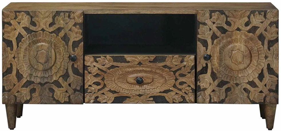 Televizoriaus spintelė Ruda 105 x 33 x 46 cm Kietas mango medis