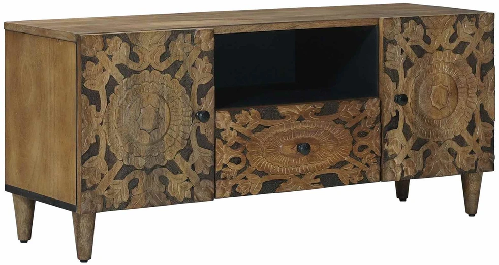 Televizoriaus spintelė Ruda 105 x 33 x 46 cm Kietas mango medis