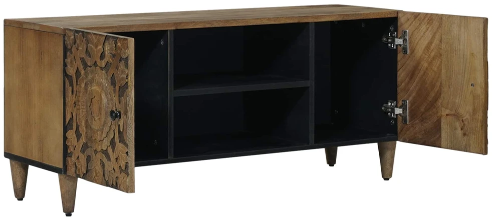Televizoriaus spintelė Ruda 105 x 33 x 46 cm Kietas mango medis