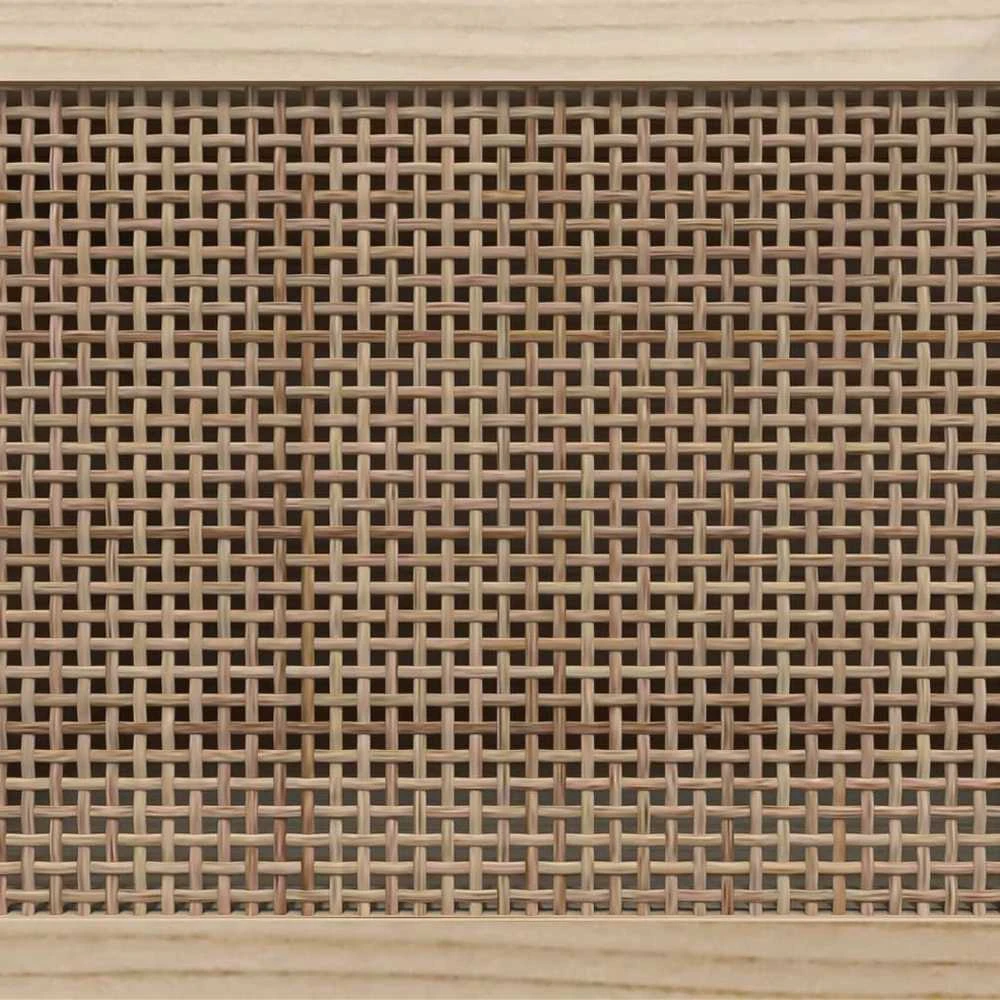 TV staliukas Televizoriaus spintelė, ruda, 105x30x40cm, pušis ir ratanas