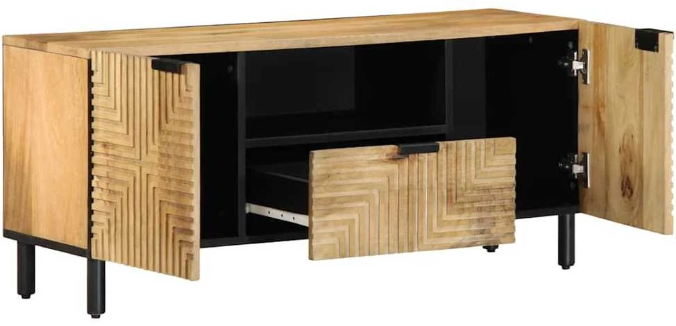 televizoriaus spintelė Ruda 105x33x46 cm Medžio masyvo Mango