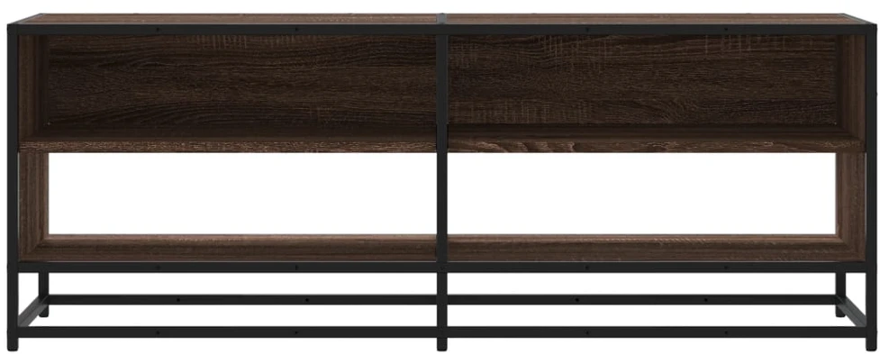TV staliukas Televizoriaus spintelė, ruda, 120,5x40x46cm, mediena ir metalas