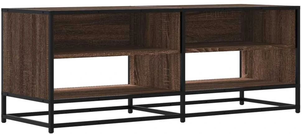 TV staliukas Televizoriaus spintelė, ruda, 120,5x40x46cm, mediena ir metalas
