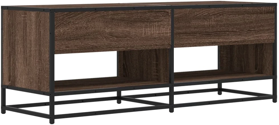 TV staliukas Televizoriaus spintelė, ruda, 120,5x40x46cm, mediena ir metalas