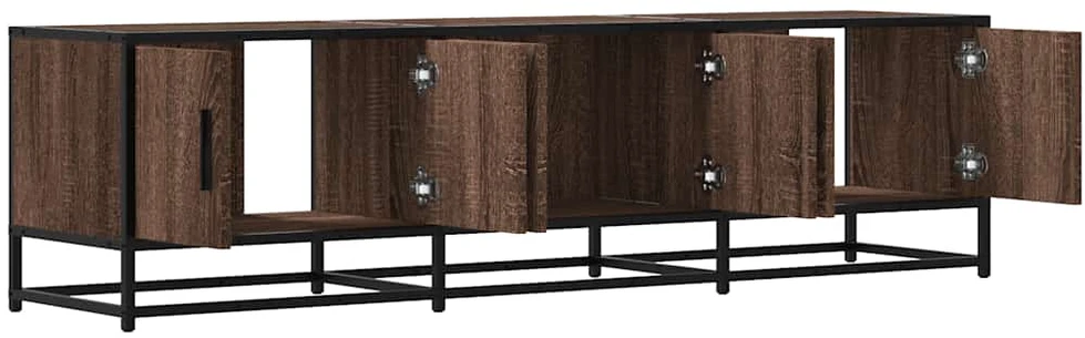 TV staliukas Televizoriaus spintelė, ruda, 150x35x41cm, mediena ir metalas