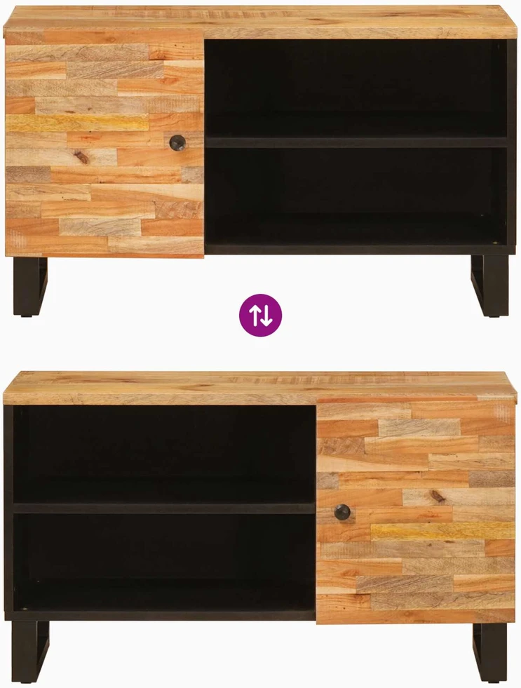 Televizoriaus spintelė Ruda 80 x 33 x 46 cm Kietas mango medis