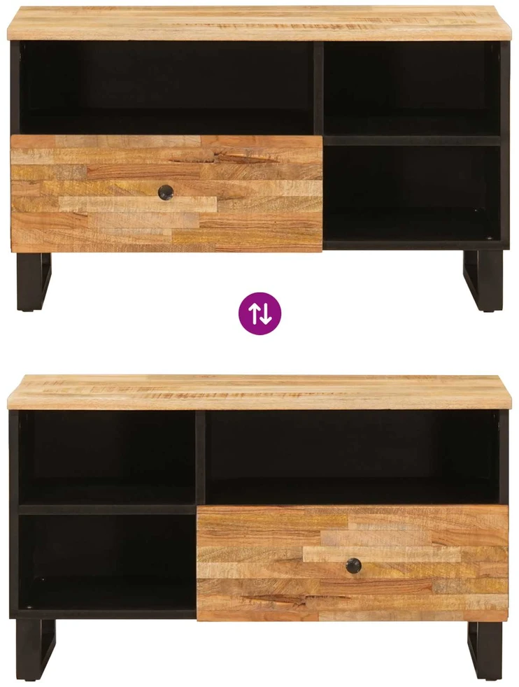 Televizoriaus spintelė Ruda 80 x 33 x 46 cm Kietas mango medis