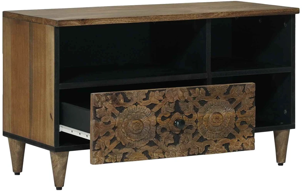 Televizoriaus spintelė Ruda 80 x 33 x 46 cm Kietas mango medis
