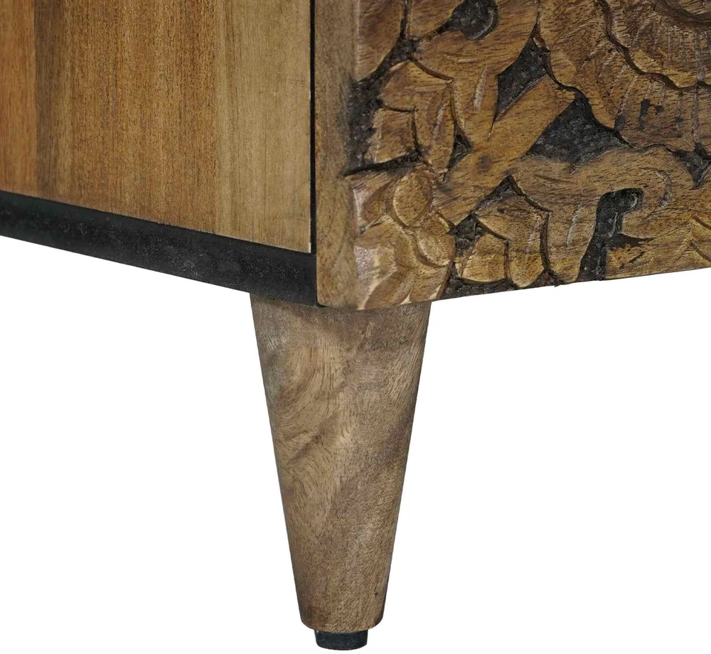 Televizoriaus spintelė Ruda 80 x 33 x 46 cm Kietas mango medis