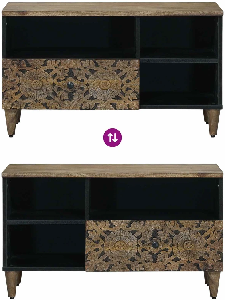 Televizoriaus spintelė Ruda 80 x 33 x 46 cm Kietas mango medis