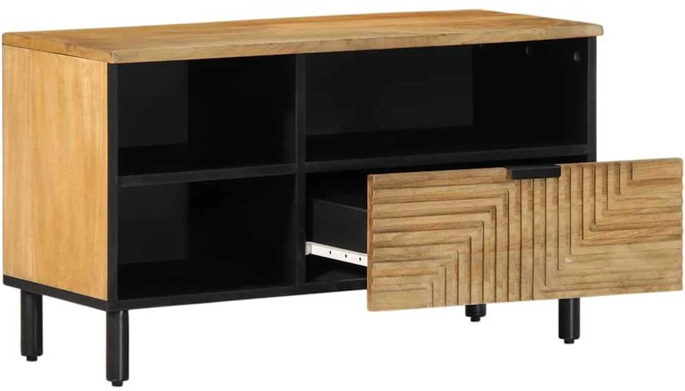 televizoriaus spintelė Ruda 80x33x46 cm Medžio masyvo Mango