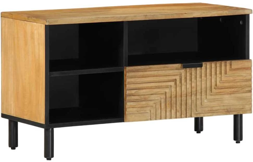 televizoriaus spintelė Ruda 80x33x46 cm Medžio masyvo Mango
