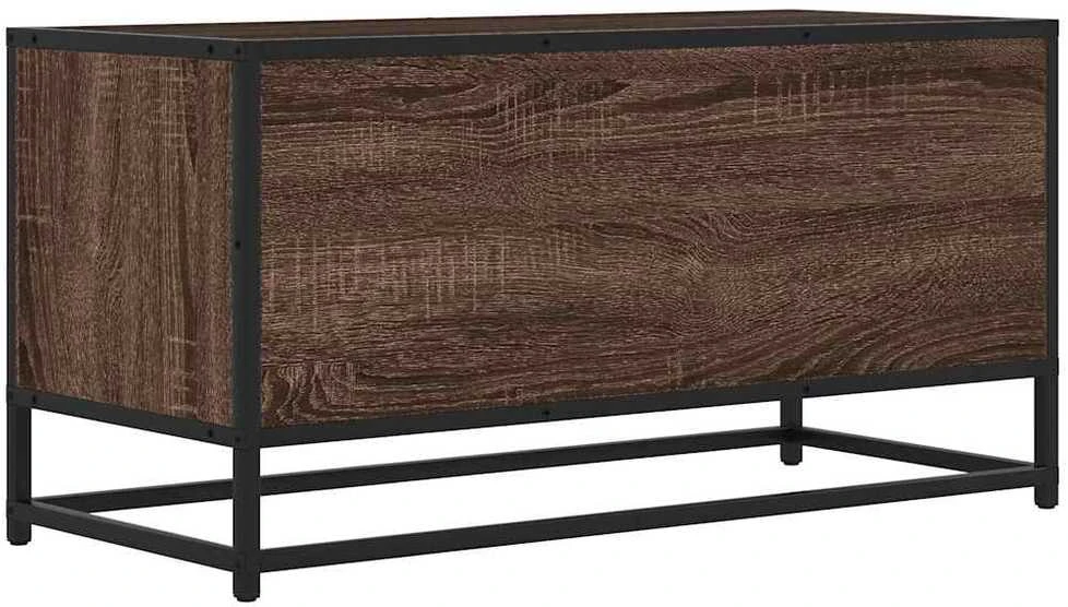 TV staliukas Televizoriaus spintelė, ruda, 80x34,5x40cm, mediena ir metalas