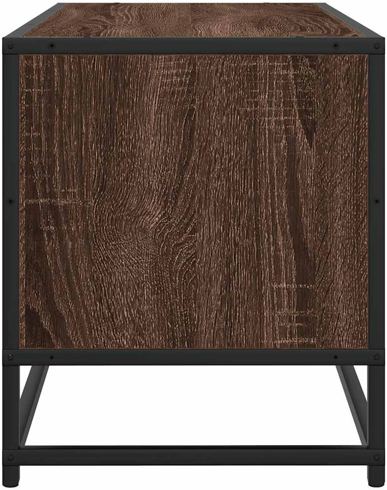 TV staliukas Televizoriaus spintelė, ruda, 80x34,5x40cm, mediena ir metalas