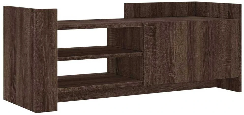 TV staliukas Televizoriaus spintelė, ruda ąžuolo, 100x35x40cm, mediena