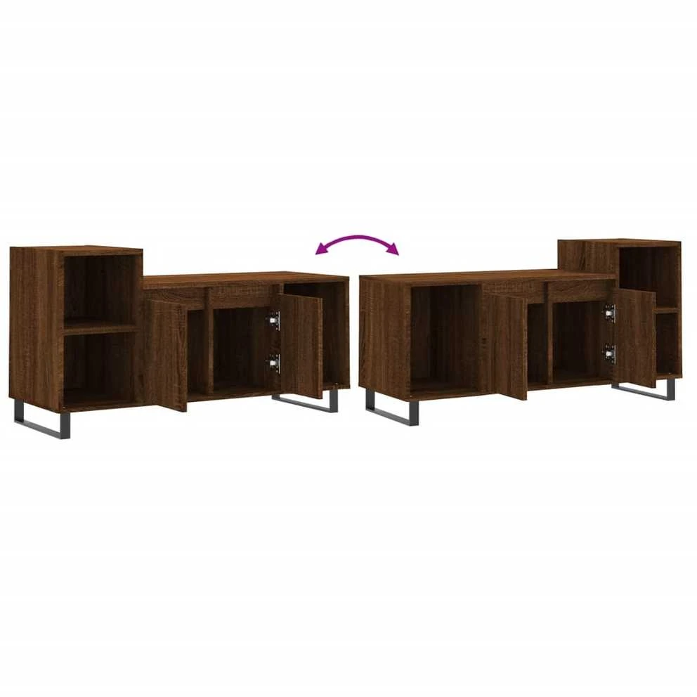 TV staliukas Televizoriaus spintelė, ruda ąžuolo, 100x35x55cm, mediena