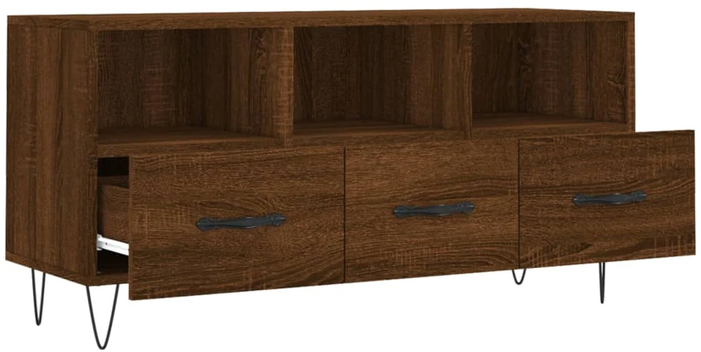 TV staliukas Televizoriaus spintelė, ruda ąžuolo, 102x36x50cm, mediena