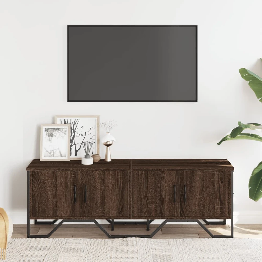 TV staliukas Televizoriaus spintelė, ruda ąžuolo, 122x34x41cm, mediena