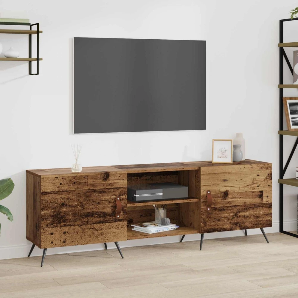 TV staliukas Televizoriaus spintelė 150 x 30 x 50 cm Sena mediena