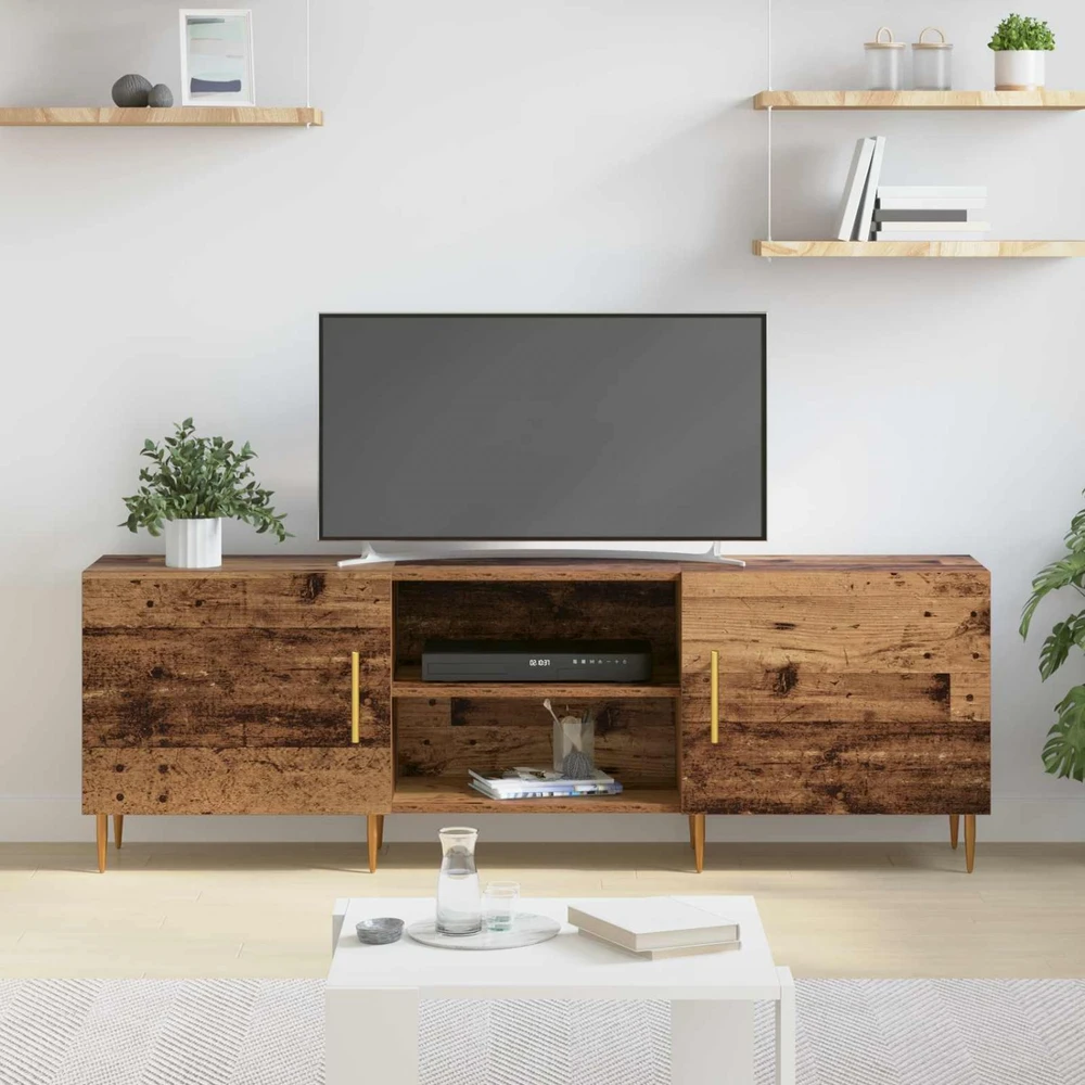 TV staliukas Televizoriaus spintelė 150 x 30 x 50 cm Sena mediena