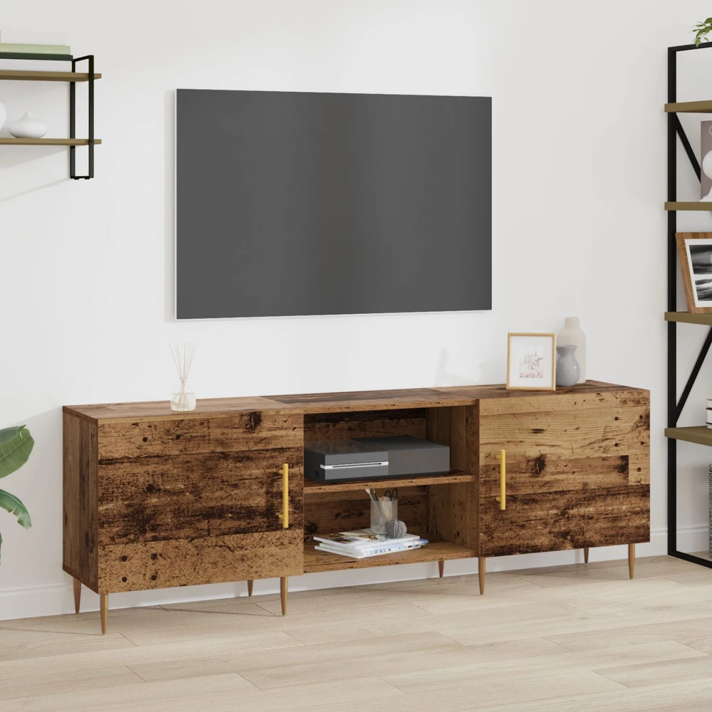 TV staliukas Televizoriaus spintelė 150 x 30 x 50 cm Sena mediena