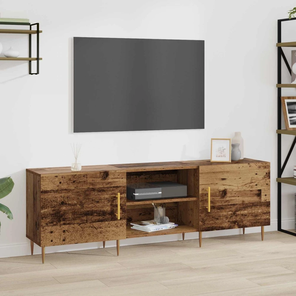 TV staliukas Televizoriaus spintelė 150 x 30 x 50 cm Sena mediena