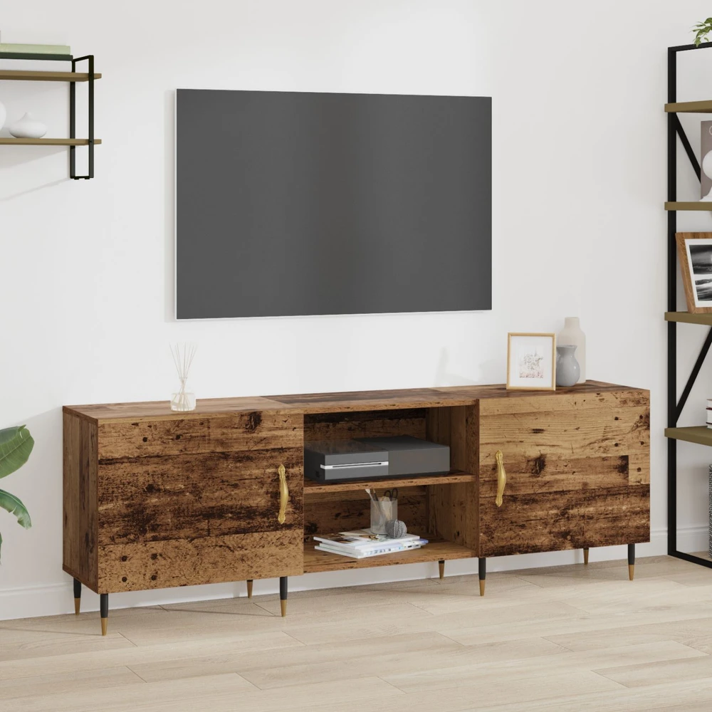 TV staliukas Televizoriaus spintelė 150 x 30 x 50 cm Sena mediena