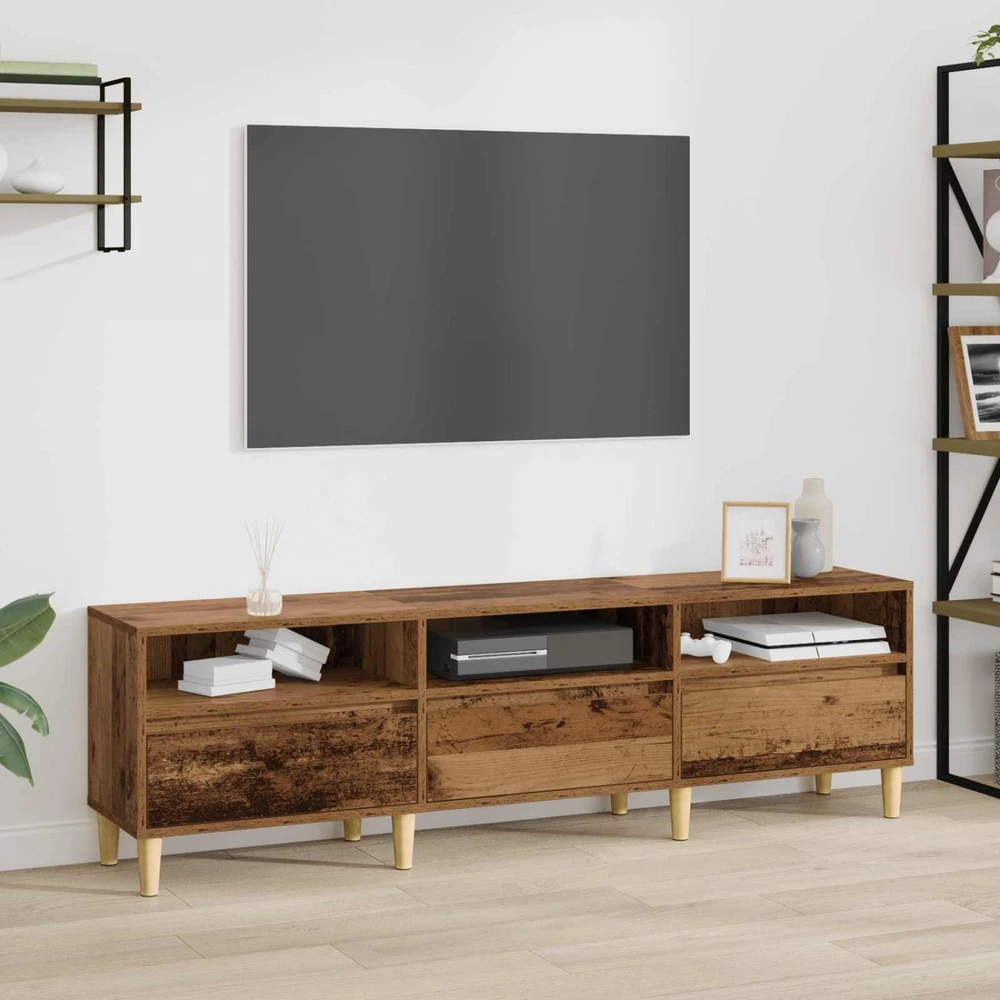 TV staliukas Televizoriaus spintelė 150 x 30 x 45 cm Senovinis medis