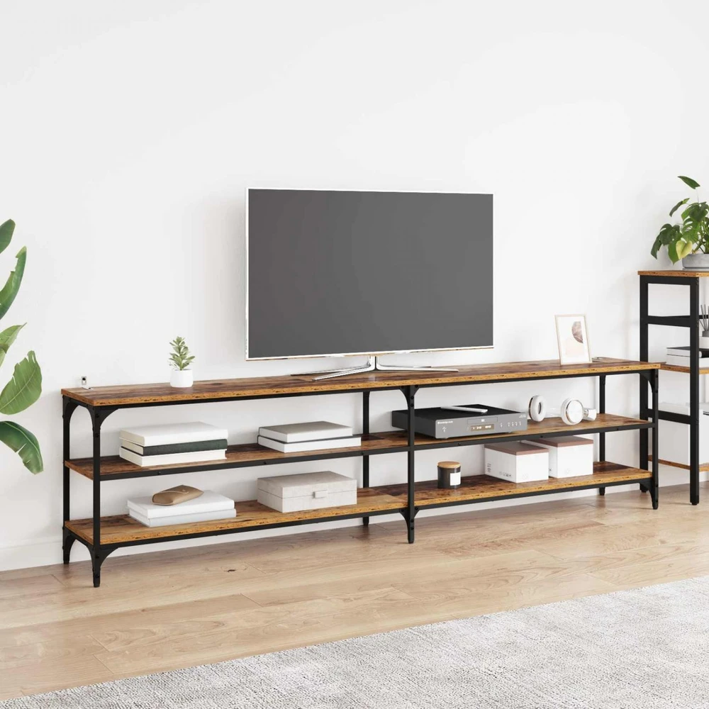 TV staliukas Televizoriaus spintelė 200 x 30 x 50 cm Senovinis medis